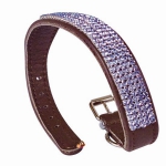 COLLIER STRASS MARRON