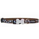 COLLIER MOTIF POIS MARRON 
