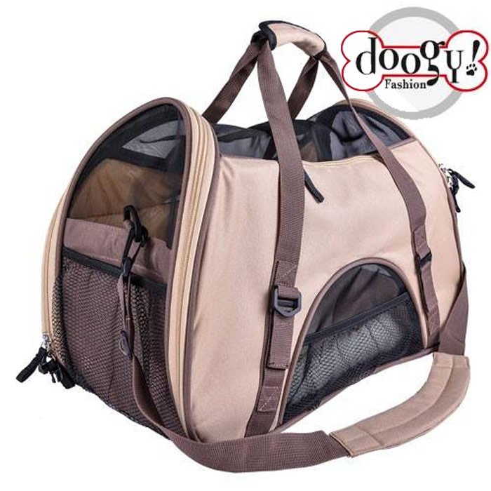 Sac de transport petit chien marron Doggy Fashion pas cher