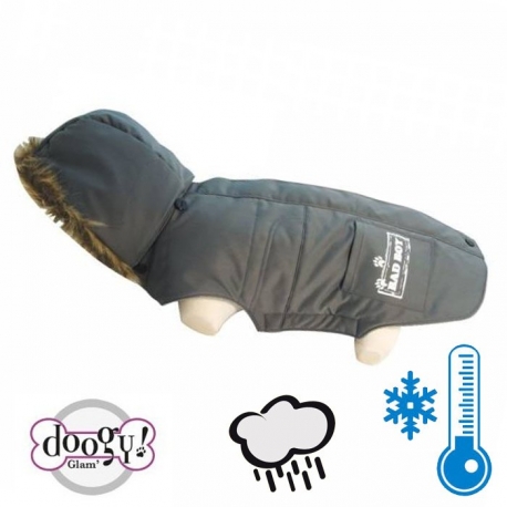 Doudoune pour chien Bad Boy & fente laisse
