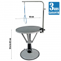 Table de toilettage hydraulique tournante