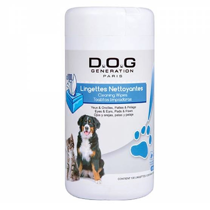 100 Lingettes Nettoyantes biodégradables Dog Génération