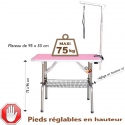 Table toilettage réglable en hauteur Table toilettage réglable en hauteur