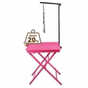 Table pliante portable rose