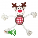 Peluche Renne corde 43 cm sonore Peluche Renne corde 43 cm sonore