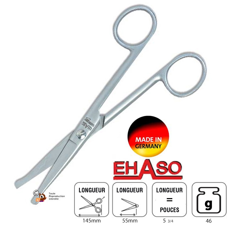 Ciseaux pour chien Spécial Oreilles ou Pattes EHASO 14.5 cm
