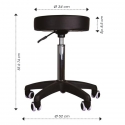 Tabouret rond Noir confort