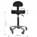Tabouret toilettage avec dossier Noir Tabouret toilettage avec dossier Noir