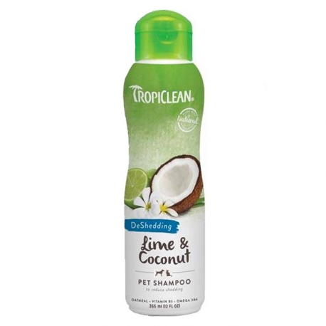 Shampoing naturel Anti-Mue Tropiclean Lime & Coconut De Shedding