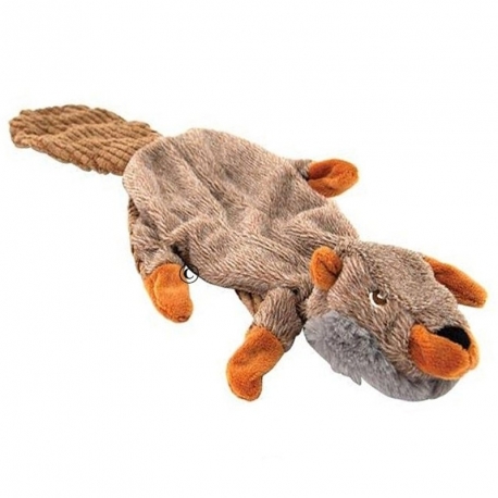 Doudou chien Castor plat 45cm sans rembourrage