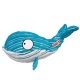 Peluche chien Kong Baleine cm