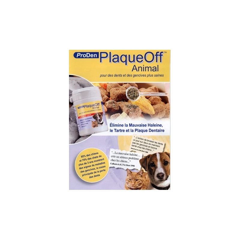 Plaque Off chiens 40 g contre tatre et la mauvaise haleine