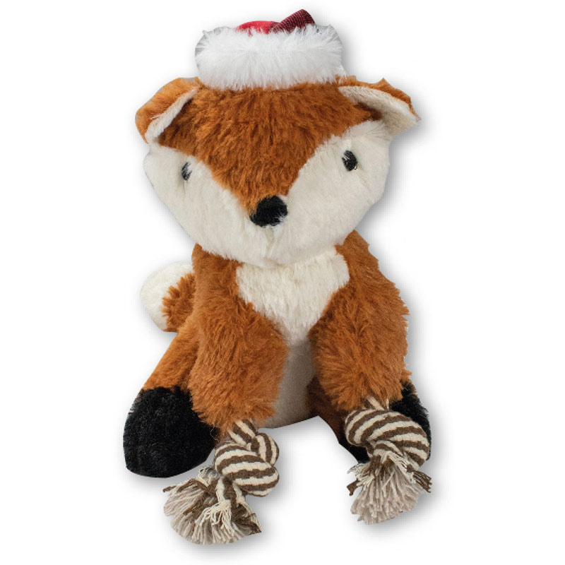 Peluche renard de Noël avec corde Doogy.