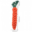 Jouet corde carotte 27cm