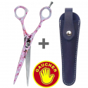Ciseaux toilettage Droits Flower Gaucher 18cm