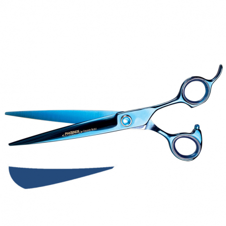 Ciseaux professionel droit18cm grand bleu