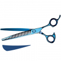 Ciseaux professionel chunker Phoenix grand bleu