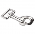 Mousqueton simple nickelé pour chien