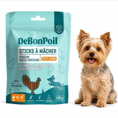 Sticks à mâcher Volaille Hygiène Bucco-Dentaire petit chien