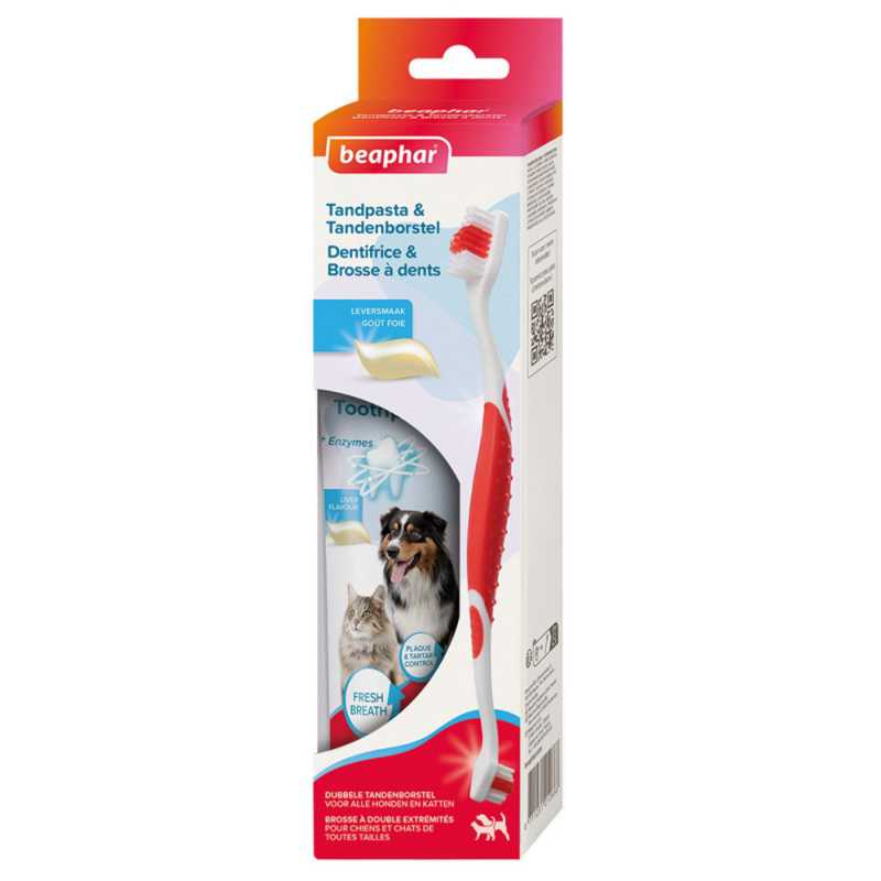 Kit Dentaire Beaphar Chien et Chat – Brosse et Dentifrice