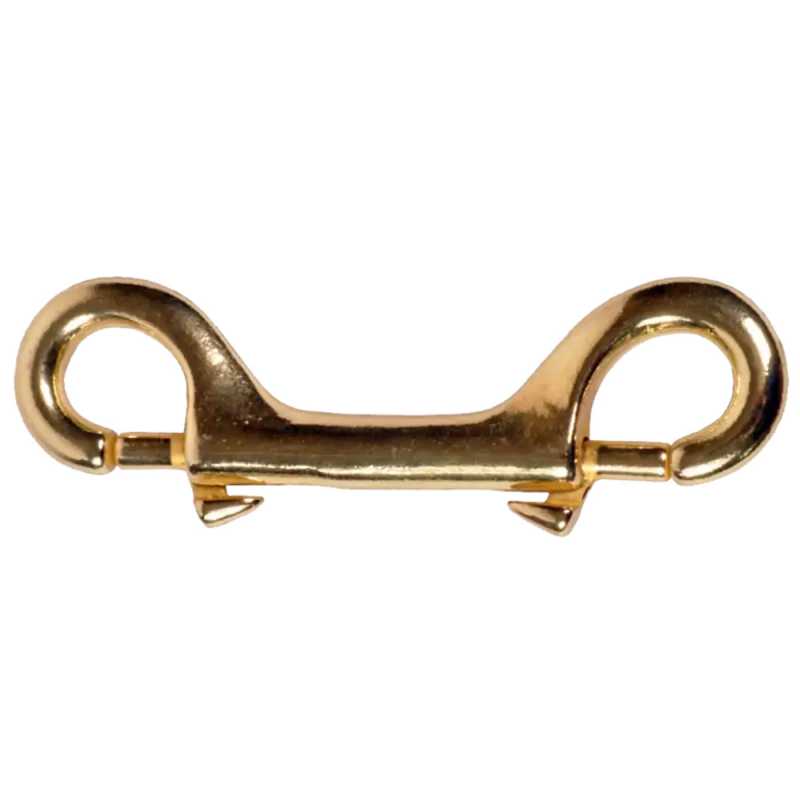 Mousqueton double laiton 100mm