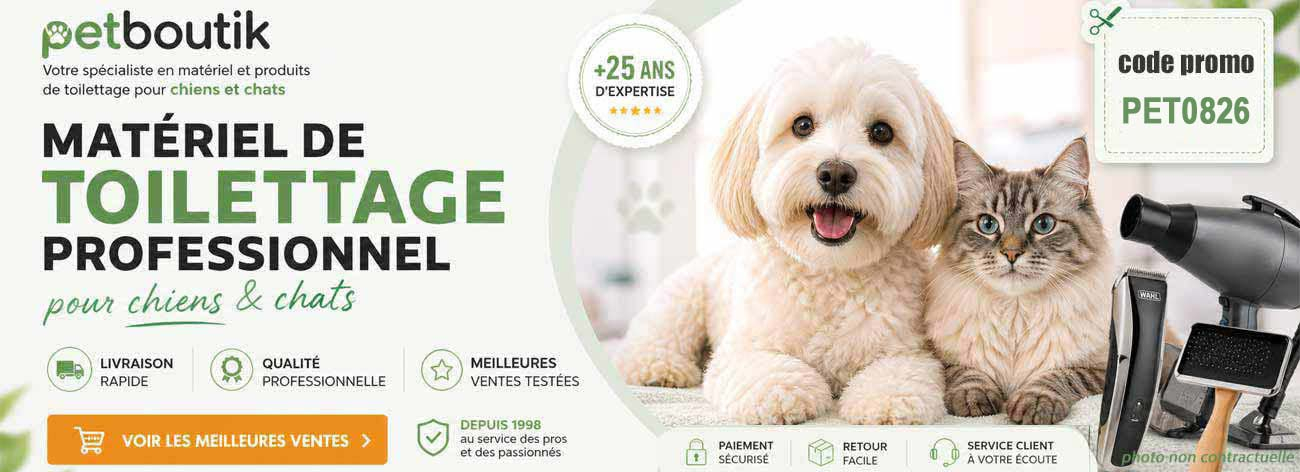 Materiel toilettage pour chien et chat 